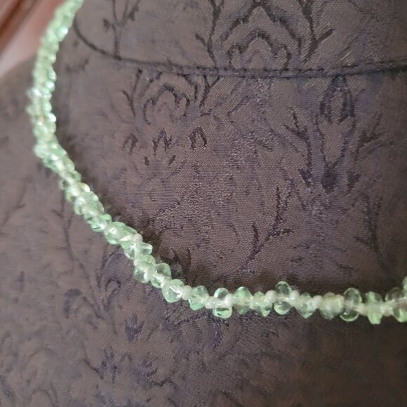 Avenue Green Peridot Beaded Necklace With Adjustable Chain - Picture 2 of 3